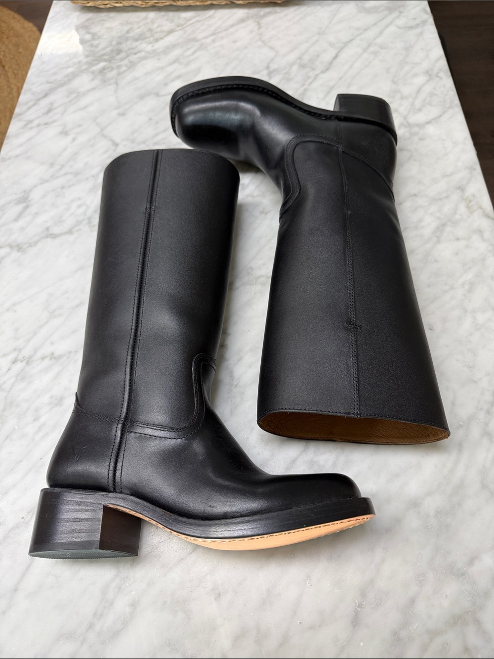 Frye NEW! Black Gatsby Leather 14L Campus Boot Size 7 - Picture 9 of 14
